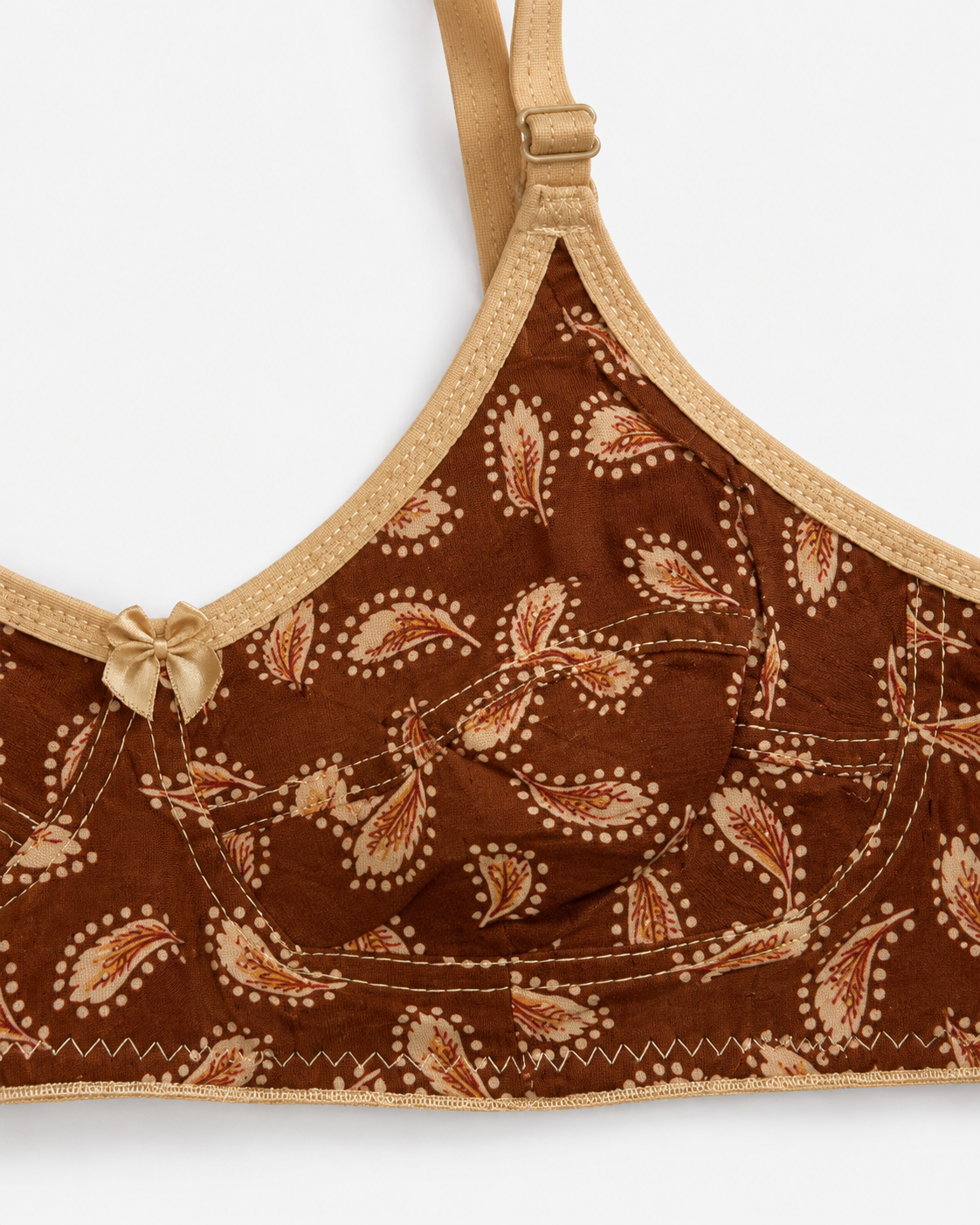 Paisley Print Non-Padded Wireless Bra