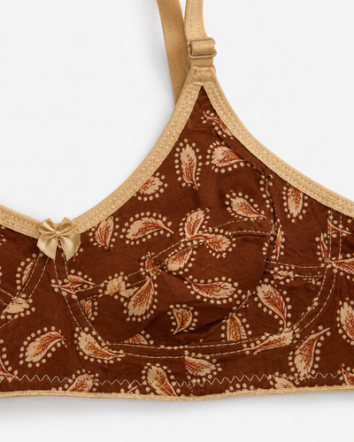 Paisley Print Non-Padded Wireless Bra