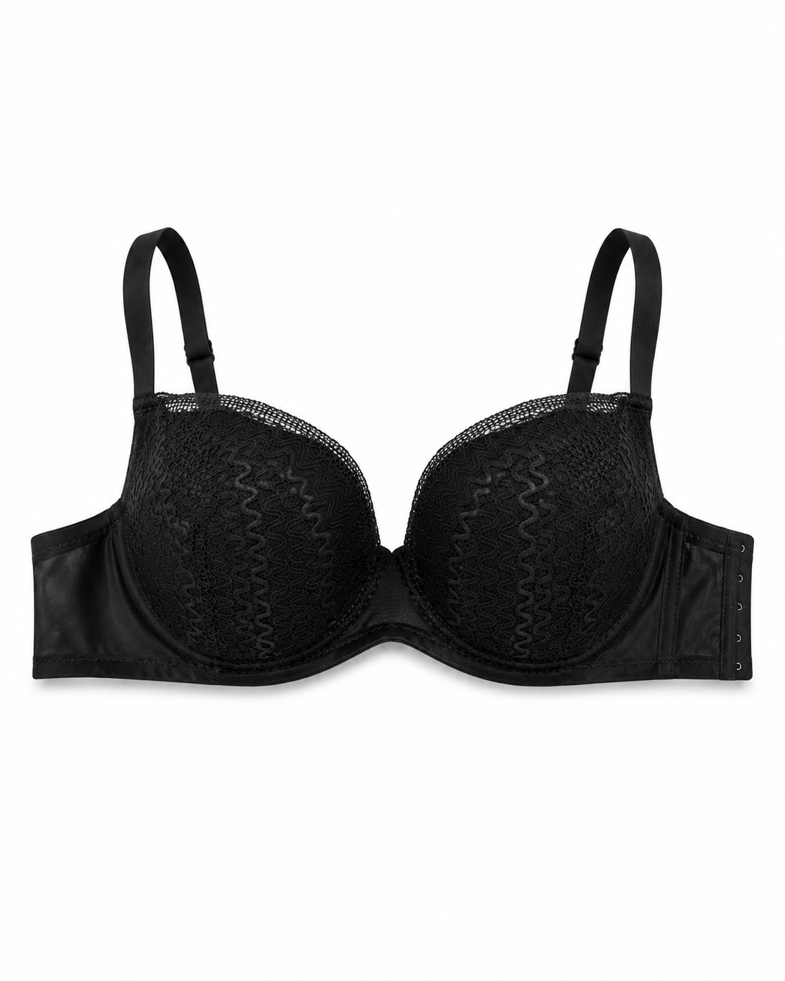 Midnight Net Overlay Padded Bra