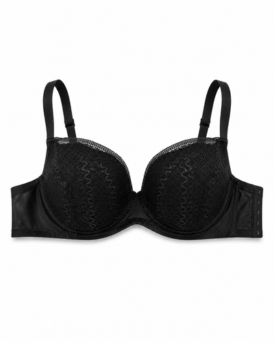 Midnight Net Overlay Padded Bra