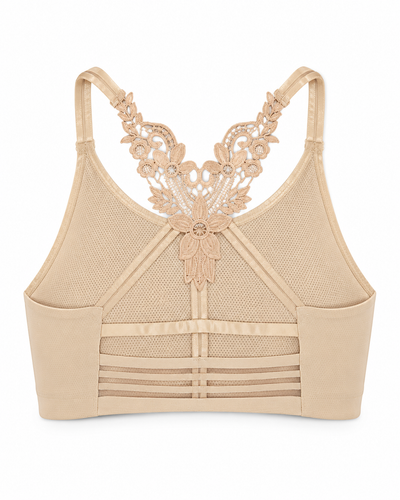 Nude Elegance Butterfly Lace Racerback Bralette