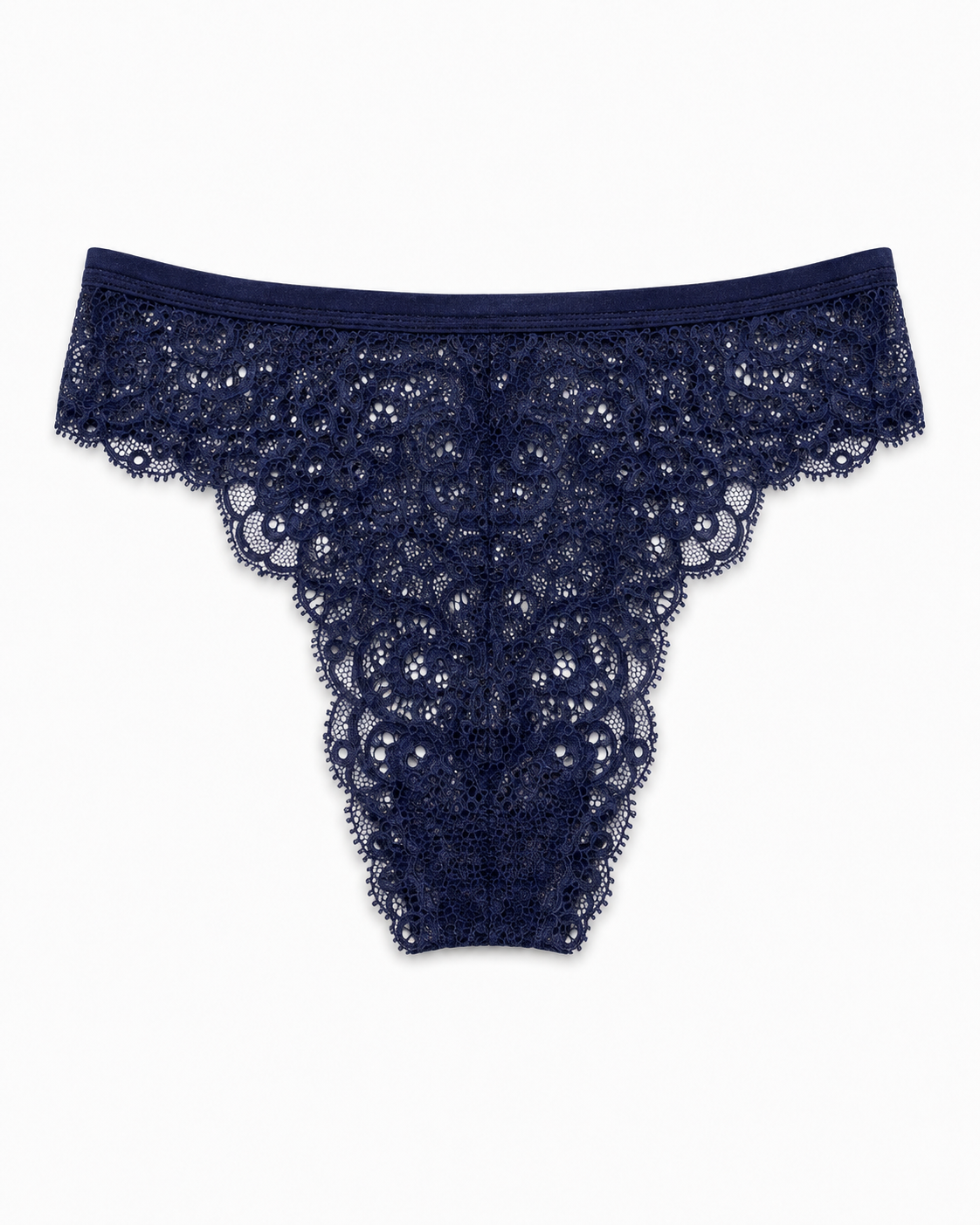 Navy Blue Floral Lace Panty