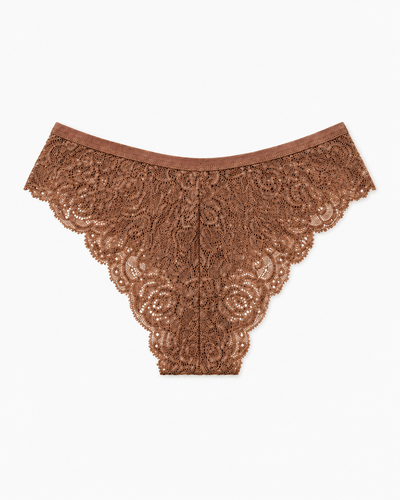Chocolate Brown Floral Lace Panty