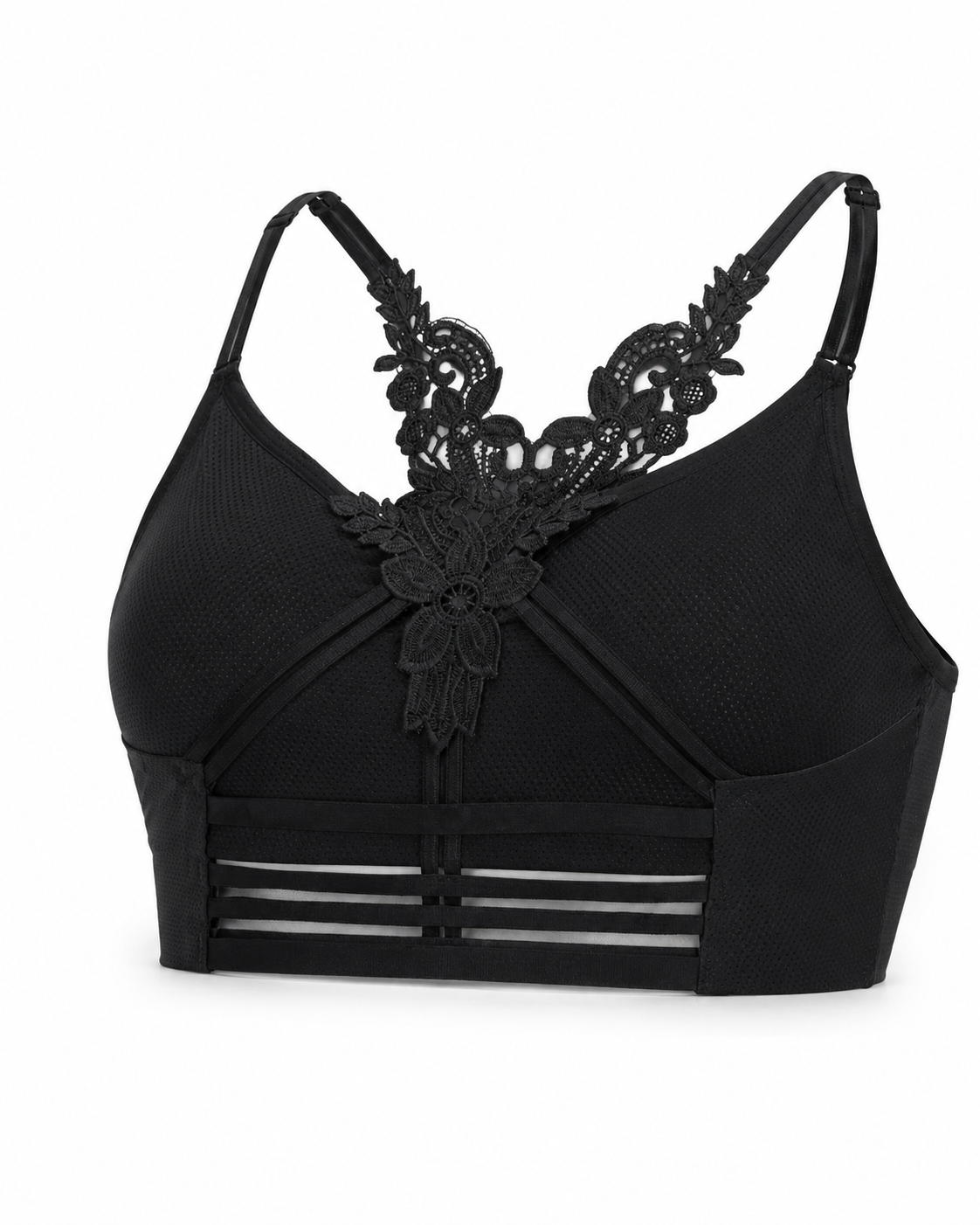 Midnight Butterfly Lace Racerback Bralette