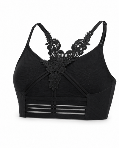 Midnight Butterfly Lace Racerback Bralette