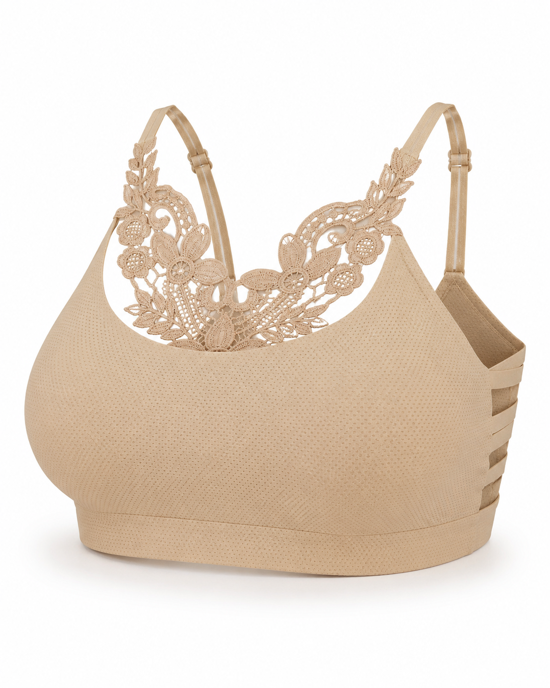 Nude Elegance Butterfly Lace Racerback Bralette