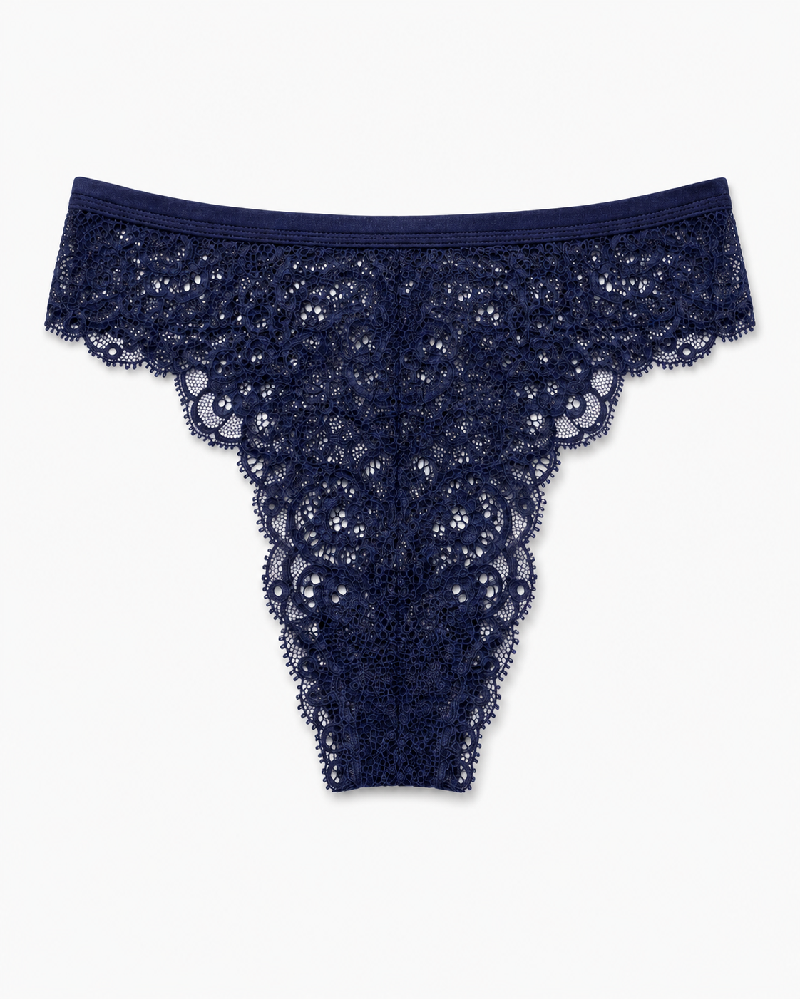 Navy Blue Floral Lace Panty