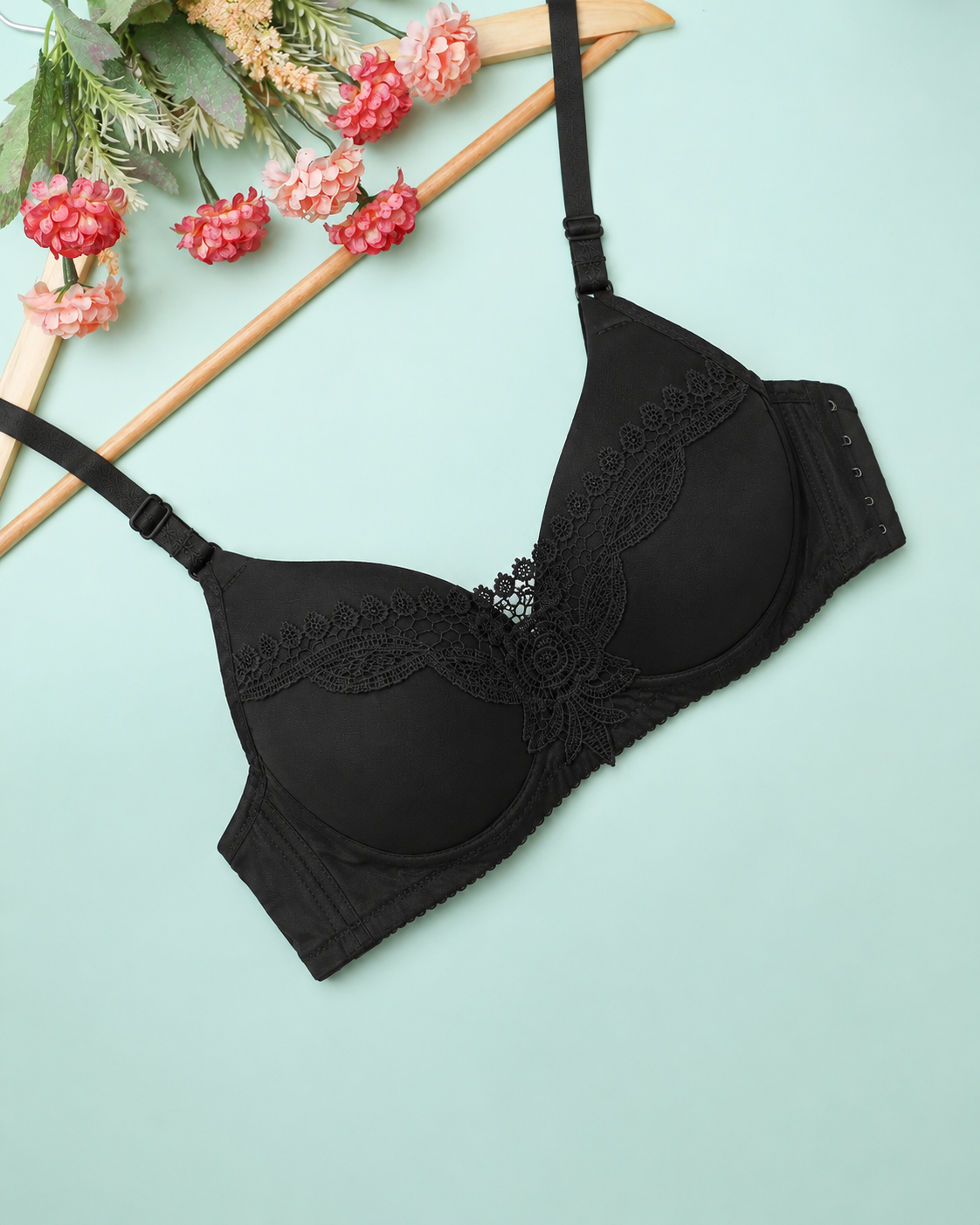 Midnight Embroidery Full-Coverage Bra