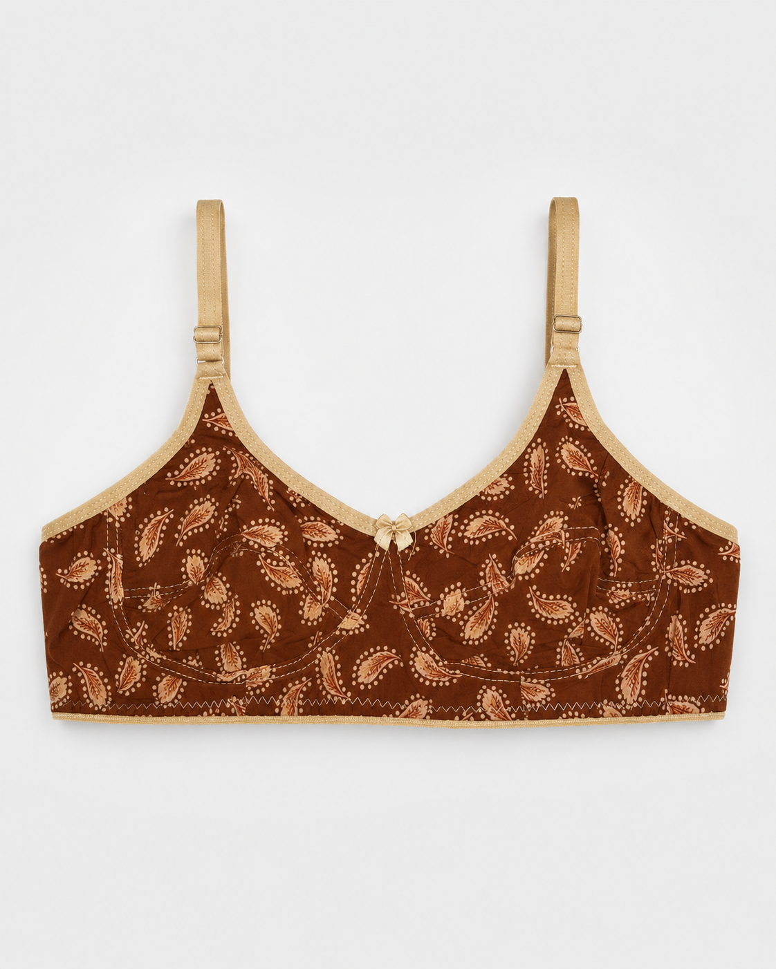 Paisley Print Non-Padded Wireless Bra