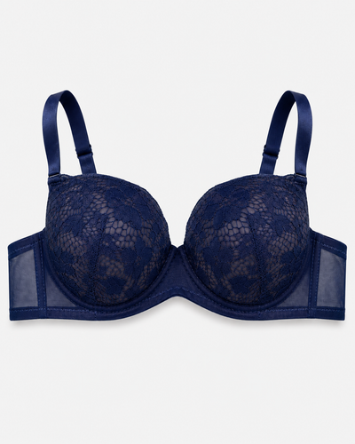Royal Sapphire Lace Underwire Bra