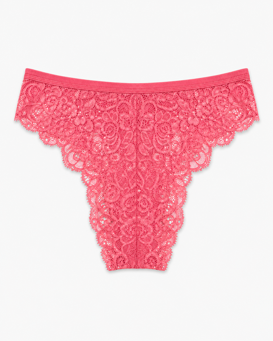 Dark Pink Floral Lace Bikini Panty