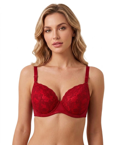 Crimson Ruby Lace Underwire Bra