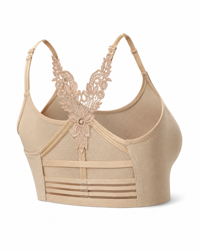 Nude Elegance Butterfly Lace Racerback Bralette