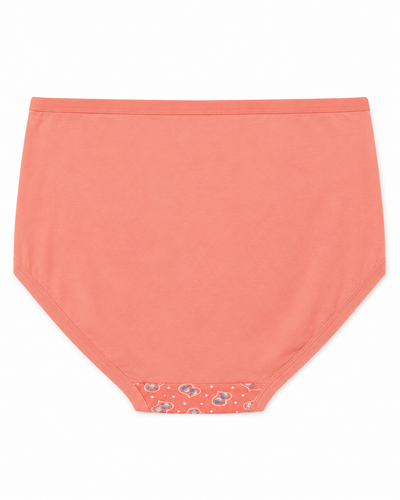 Coral Heart Lace Waist High-Rise Panty