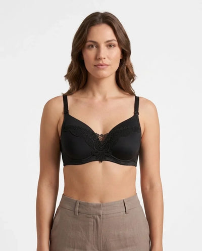 Midnight Embroidery Full-Coverage Bra