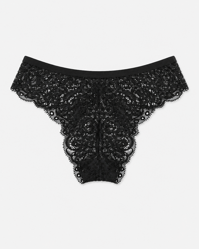Black Floral Lace Panty