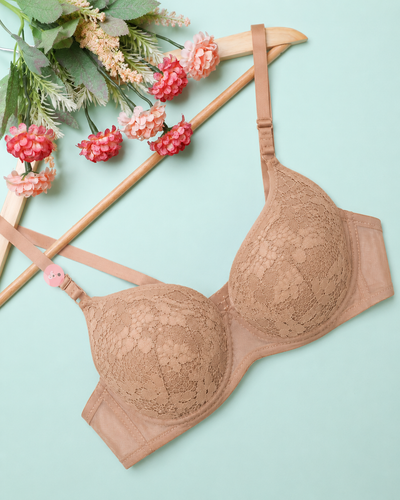 Classic Nude Lace Underwire Bra