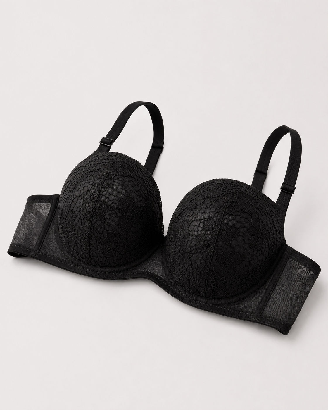 Midnight Elegance Lace Underwire Bra