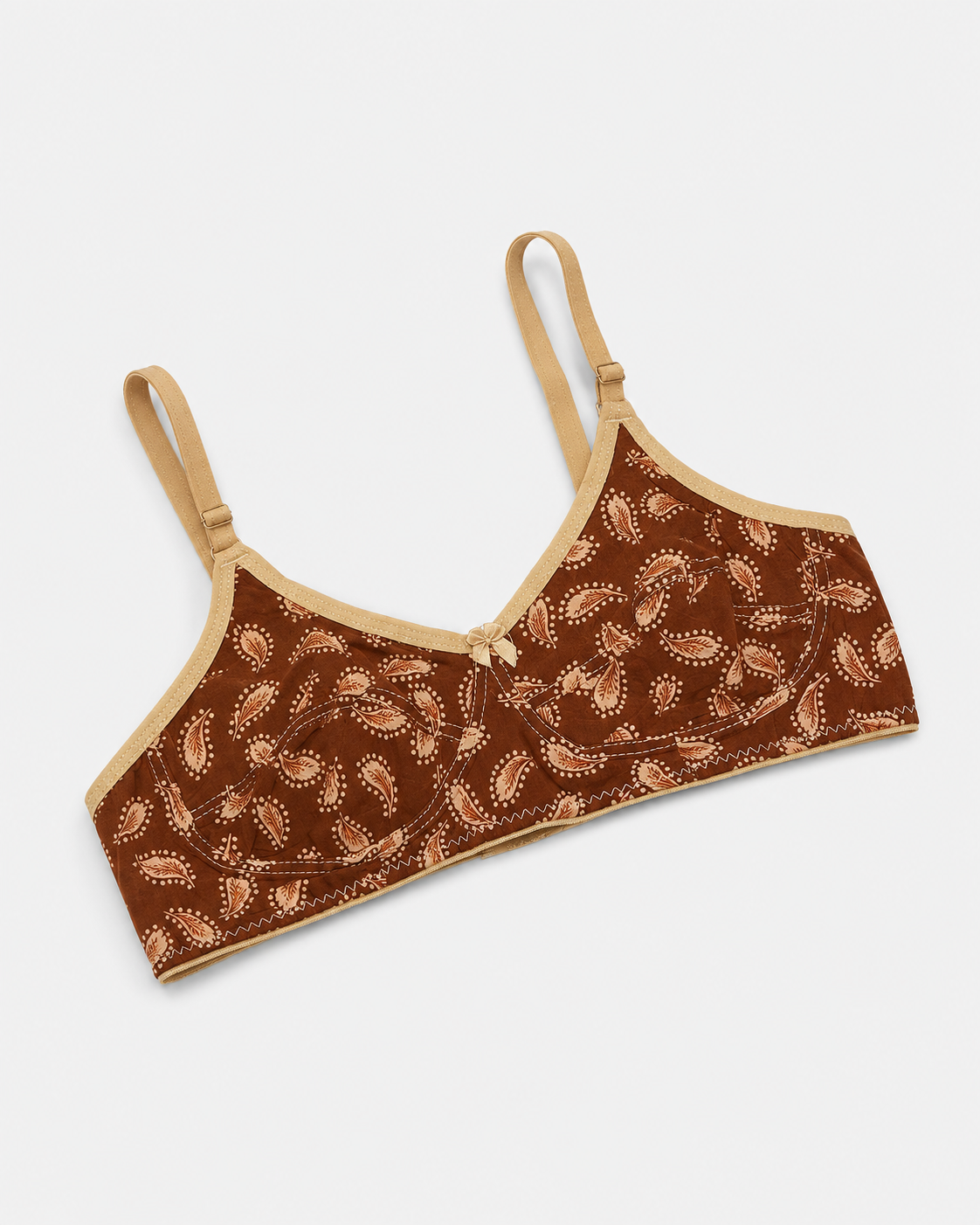 Paisley Print Non-Padded Wireless Bra