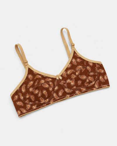 Paisley Print Non-Padded Wireless Bra
