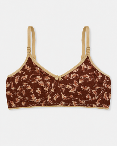 Paisley Print Non-Padded Wireless Bra