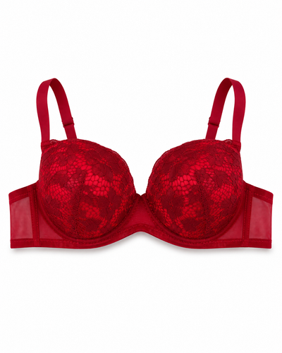 Crimson Ruby Lace Underwire Bra
