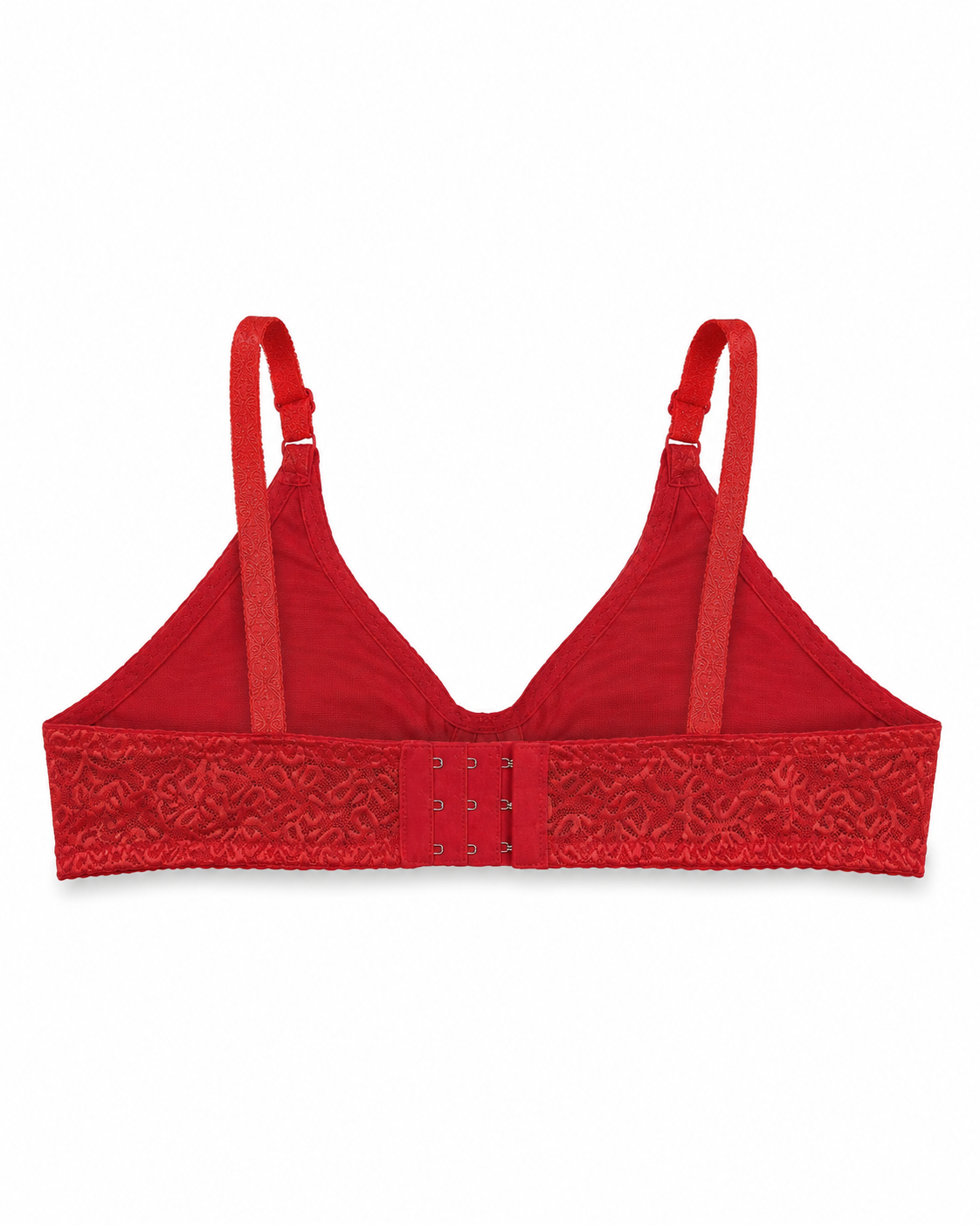Ruby Red All-Over Textured Lace Bra