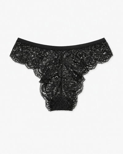 Black Floral Lace Panty