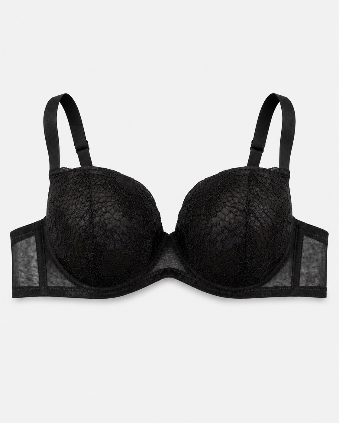 Midnight Elegance Lace Underwire Bra