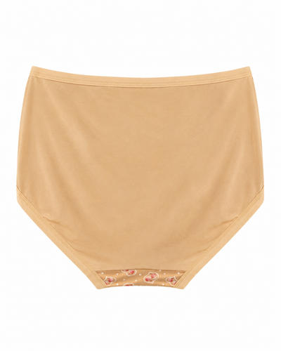 Nude Heart Lace Waist High-Rise Panty