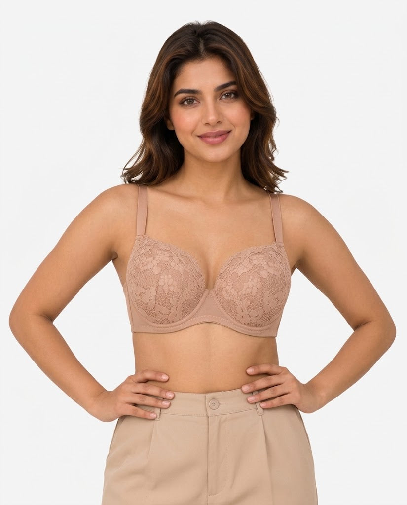Classic Nude Lace Underwire Bra