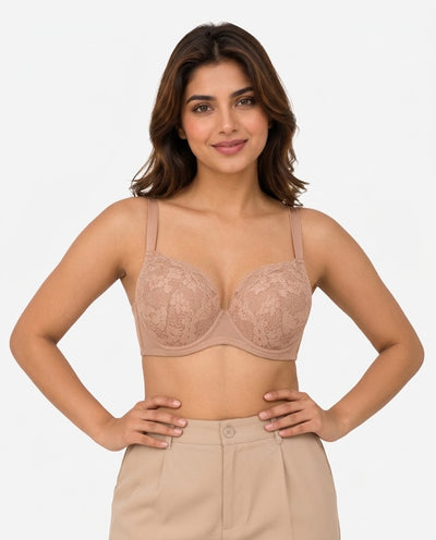 Classic Nude Lace Underwire Bra